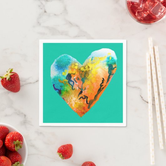 Graffiti-Herzklopfkunst Serviette (Beispiel)