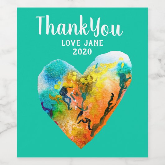 Graffiti-Herzklopfkunst Weinetikett (Einzelnes Label)