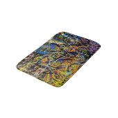 Graffiti-Hintergrund Badematte (Schrägansicht)