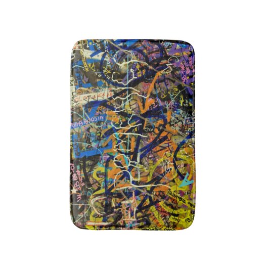 Graffiti-Hintergrund Badematte (Vorderseite Vertikal)