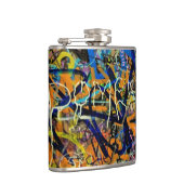Graffiti-Hintergrund Flachmann (Rechts)