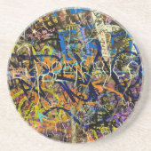 Graffiti-Hintergrund Getränkeuntersetzer (Vorne)