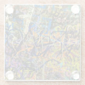Graffiti-Hintergrund Glasuntersetzer (Rückseite)