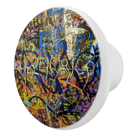 Graffiti-Hintergrund Keramikknauf (Rechts)