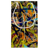 Graffiti-Hintergrund Kleine Geschenktüte (Rückseite)