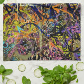 Graffiti-Hintergrund Küchentuch (Gefaltet)