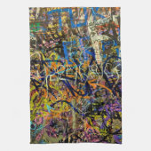 Graffiti-Hintergrund Küchentuch (Vertikal)