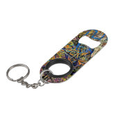 Graffiti-Hintergrund Mini Flaschenöffner (Vorderseite Schrägansicht)