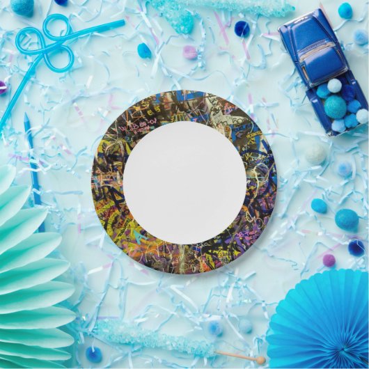 Graffiti-Hintergrund Pappteller (Party)