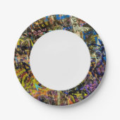 Graffiti-Hintergrund Pappteller (Vorderseite)