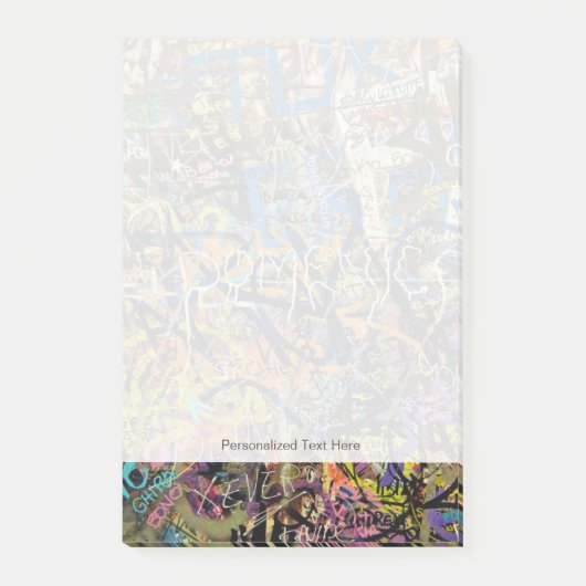 Graffiti-Hintergrund Post-it Klebezettel (Vorderseite)