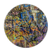 Graffiti-Hintergrund Schneidebrett (Vorderseite)