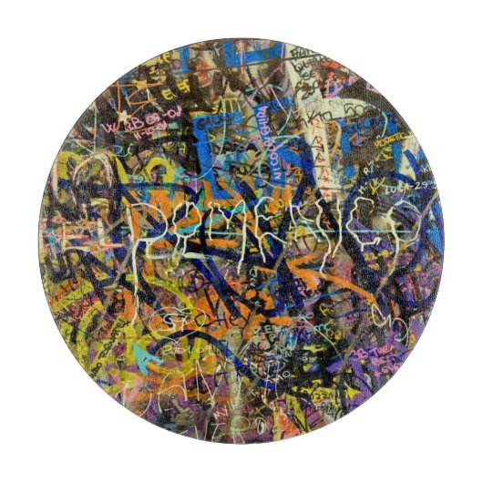 Graffiti-Hintergrund Schneidebrett (Vorderseite)