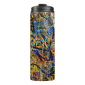 Graffiti-Hintergrund Thermosbecher (Vorderseite)