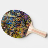 Graffiti-Hintergrund Tischtennis Schläger (Seitenansicht)