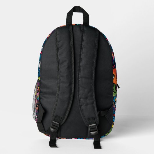 Graffiti hip hop pattern bedruckter rucksack (Rückseite)