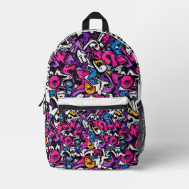 Graffiti hip hop pattern bedruckter rucksack