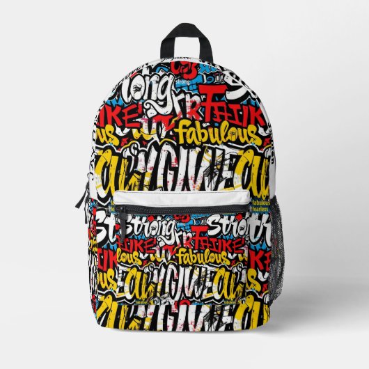 Graffiti hip hop pattern bedruckter rucksack