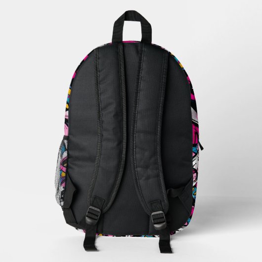 Graffiti hip hop pattern bedruckter rucksack (Rückseite)