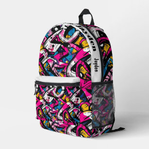 Graffiti hip hop pattern bedruckter rucksack