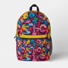Graffiti hip hop pattern bedruckter rucksack