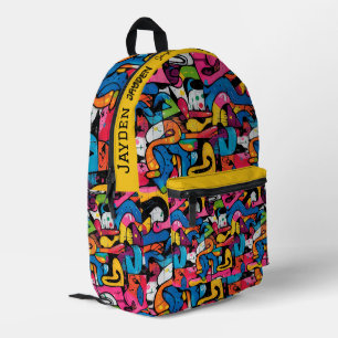 Graffiti hip hop pattern bedruckter rucksack