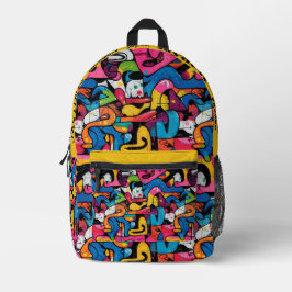 Graffiti hip hop pattern bedruckter rucksack