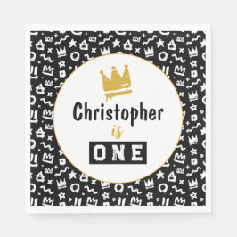 Graffiti Hip Hop Tags Schwarze und Gold Rap Doodle Serviette