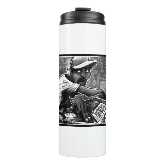 Graffiti Hip Hop Turntable Thermosbecher (Vorderseite)