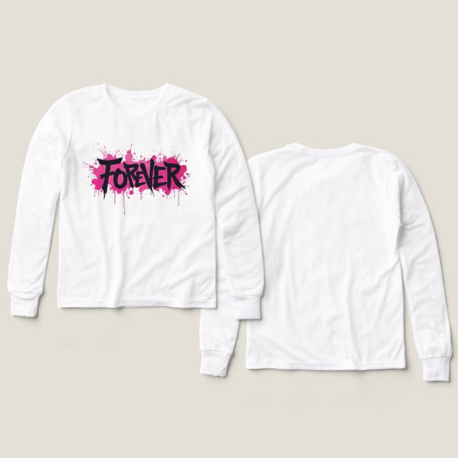 Graffiti Hot Pink "FOREVER" (Design Vorderseite & Rückseite)