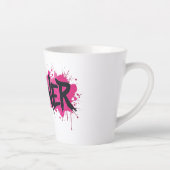 Graffiti Hot Pink "FOREVER" Milchtasse (Rechts)