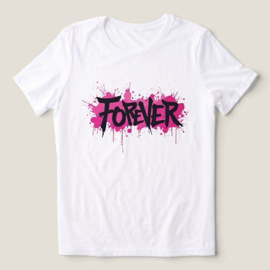 Graffiti Hot Pink "FOREVER" Tri-Blend Shirt (Design Vorderseite)