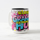 Graffiti Hugs from Grandma Zweifarbige Tasse (Vorderseite Links)