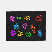 Graffiti Icon Gemustert Fleece Blanket (Vorderseite (Horizontal))
