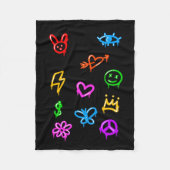 Graffiti Icon Gemustert Fleece Blanket (Vorderseite)