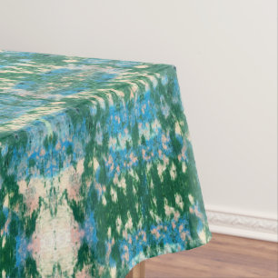 Graffiti Ikat blaues Aqua-Grün Tischdecke