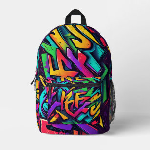 Graffiti-Illustration Bedruckter Rucksack