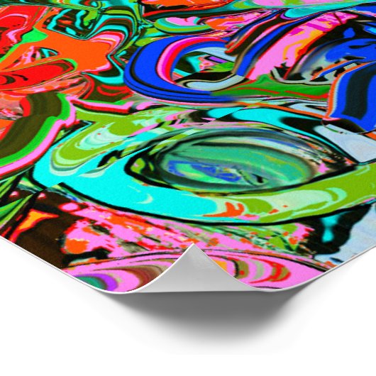 Graffiti im Street-Stil mit Krone Poster (Ecke)