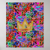 Graffiti im Street-Stil mit Krone Poster (Vorne)