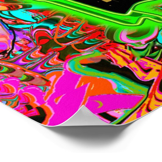 Graffiti im Street-Stil mit Krone Poster (Ecke)