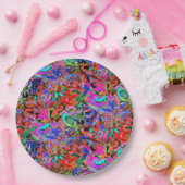 Graffiti in Blues, grün und rot Pappteller (Party)