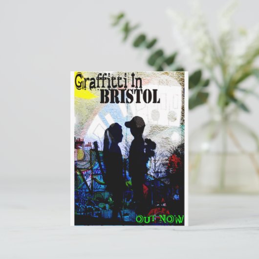 Graffiti in Bristol Postkarte (Stehend Vorderseite)