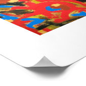 Graffiti in der Abstrakten Kunstmalerei der Dachha Poster (Ecke)