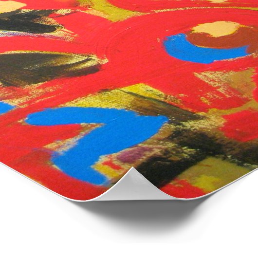 Graffiti in der attisch-Abstrakten Art Pinselstric Poster (Ecke)