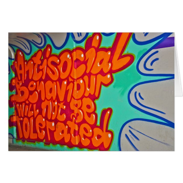 Graffiti in einer Untergrundbahn Karte (Vorderseite (Horizontal))