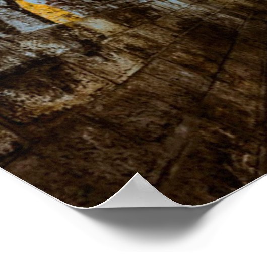 Graffiti in Empty Railway Tunnel Poster (Ecke)