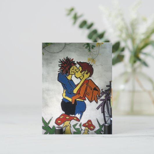 Graffiti : in Liebe - Postkarte (Stehend Vorderseite)