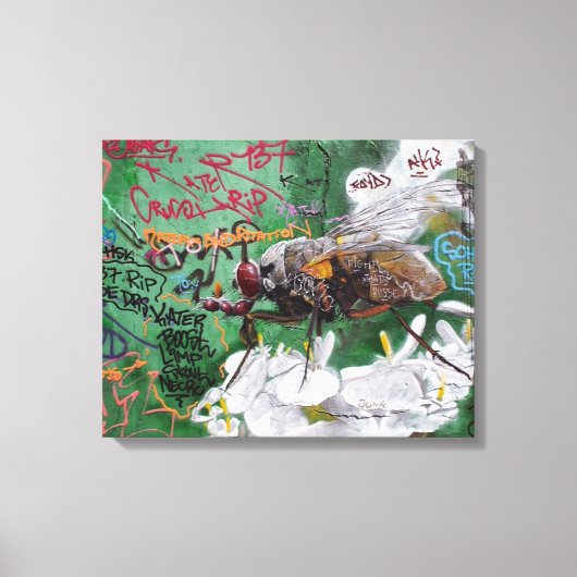 Graffiti insect - Canvas Leinwanddruck (Vorderseite)