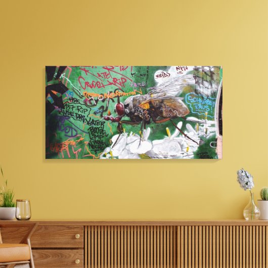 Graffiti insect - Canvas Leinwanddruck (Insitu (Wohnzimmer))