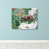 Graffiti insect - Canvas Leinwanddruck (Insitu (Holzboden))